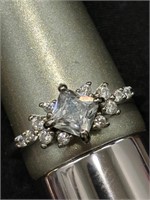 Princess Cut Diamond Ring, Sz 6