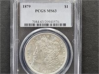 1879 PCGS MS63 Morgan Silver Dollar Coin