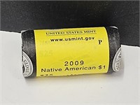 2009 Native American $1 25 Dollar Unopened Roll