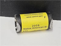 2009 Native American $1 25 Dollar Unopened Roll