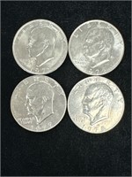 Lot of Four Eisenhower Dollars