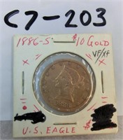 C7-203  1886S $10 Liberty Head Gold Eagle