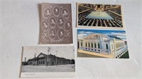 4 Old Sports Stadium Postcards