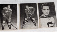 3 1952 St Lawrence Sales Hockey Cards #98 99 100