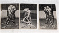 3 1952 St Lawrence Sales Hockey Cards #32 33 34