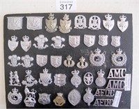 Panel UK Airforce & Air Ministry cap badges
