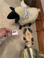 Sheep, Lamb, and Wooden Cat