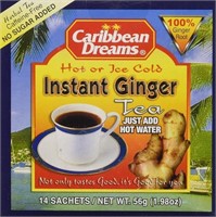 Caribbean Dreams Instant Ginger Tea Un-Sweetened