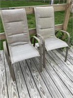 5 patio chairs and small patio side table