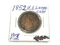1852 Large Cent, US Coin