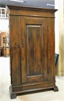 Unique Rustic Three Door Oak Hall Cabinet.
