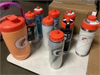 1 LOT (9) ASSORTED SPORTS WATER BOTTLES
