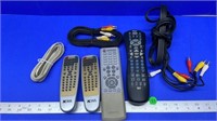 Assorted remotes & cables
