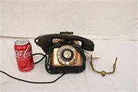 Vintage KTAS Copper & Brass Rotary Phone As Is #3