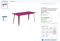 B7563  Flash Furniture 31.5" x 63" Purple Metal Ta