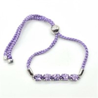 Silver Amethyst(4.75ct) Bracelet