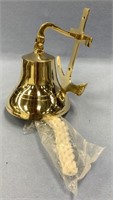 Ship's bell about 9" tall, brass      (2)