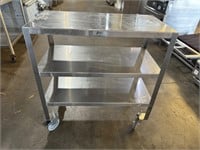 36” x 18” x 38” Stainless Steel Cart