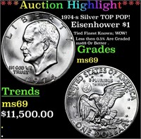 ***Auction Highlight*** 1974-s Silver Eisenhower D