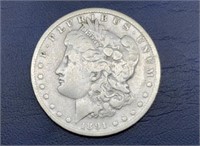 1891 US Morgan Silver Dollar