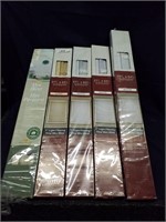 Lot of 5 1 in vinyl mini blinds in Ivory and