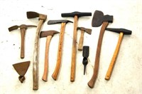 Collection of Antique Iron farm tools