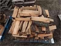 Large pallet of split and dried campfire wood