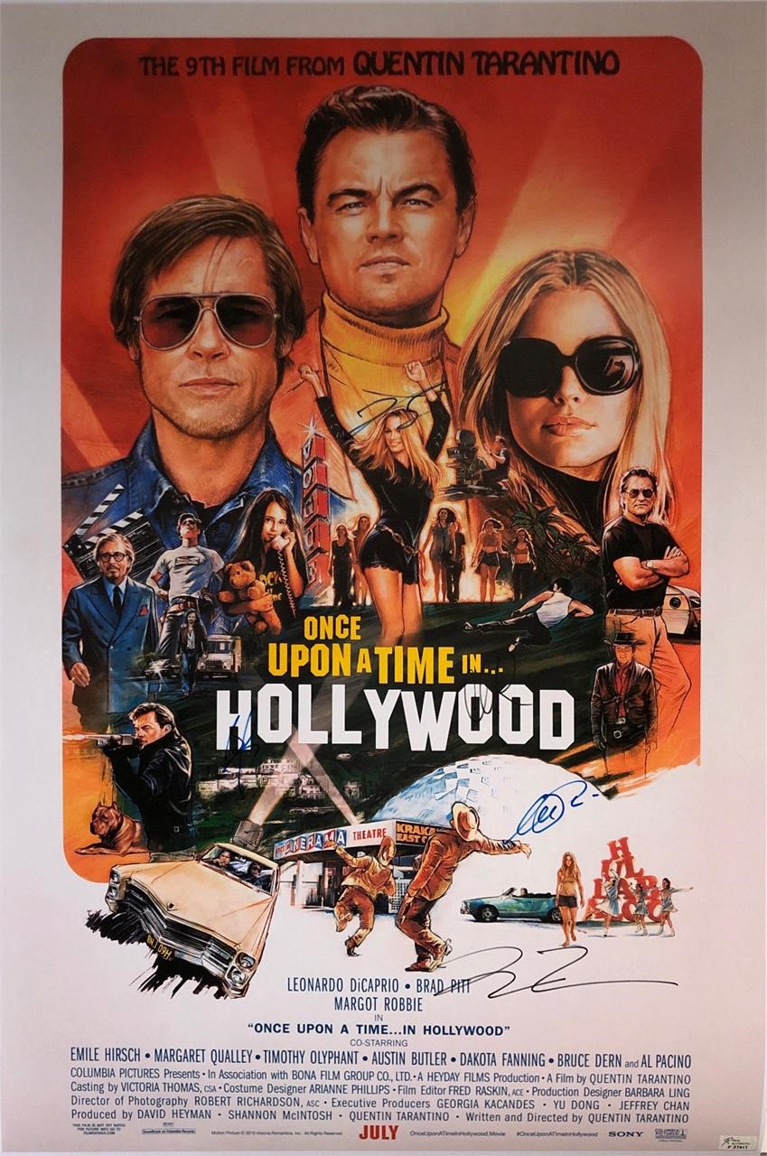 Once Upon a Time in Hollywood Autograph Poster