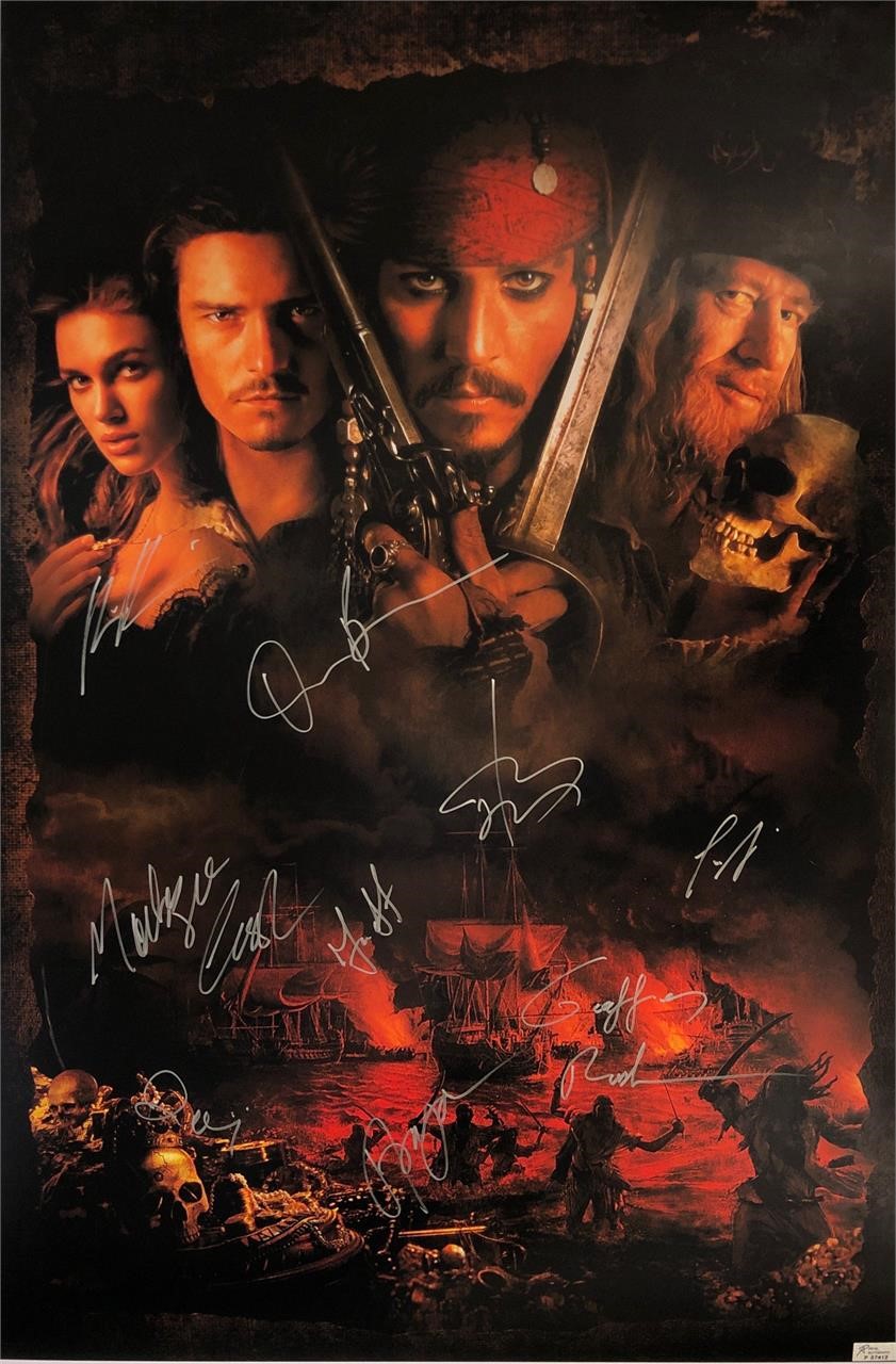Pirates of the Caribbean Autograph Poster