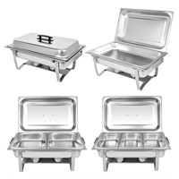 ORNKAT Chafing Dish Buffet Set[4 Pack] 8QT Stainle