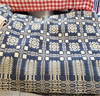 Woven coverlet by Clinch valley mills, approx