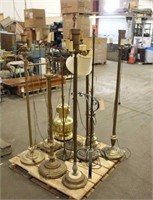 (9) Vintage Floor Lamps & (2) Table Lamps, Unknown