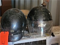 Motorcycle Helmets (2); 1 w/ Face Shield