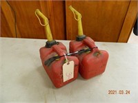 Pair of 1 gallon gas cans