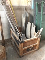 ALUMINUM SCRAPS, WOOD CRATE