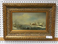Early Framed Oil Painting