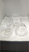 Set of 2 Vintage MCM Shrimp Cocktail Icer Glasses.