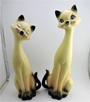 Vintage Porcelain Siamese Cat Pair Napoware