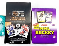 Boîtes cartes NHL mixtes PROSET 91-92 + SCORE 1991