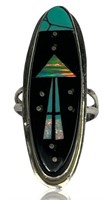 Gilbert Smith Sterling Multi-Stone Navajo Ring