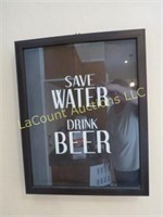 Save Water Drink Beer wall decor