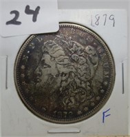 1879 Morgan silver dollar