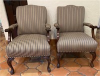 Pair of Professionally Upholstered Arm Chairs