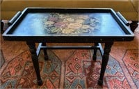 Small Black lacquer butlers table