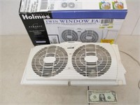 Holmes Twin Window Fan in Box - Runs
