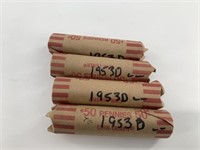 4 Rolls of wheat cents