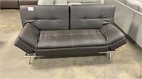 Faux Leather Convertible Sleeper Sofa (SMALL
