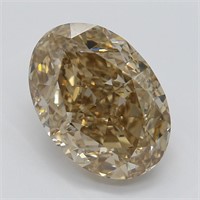 2.74ct,Orange-Brn./VVS2,Oval cut GIA Diamond
