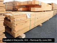 LOT, 2" X 4" KILN DRIED HEM FIR LUMBER AT APPROX