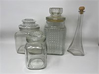 Vintage Glass Canisters Set and Others